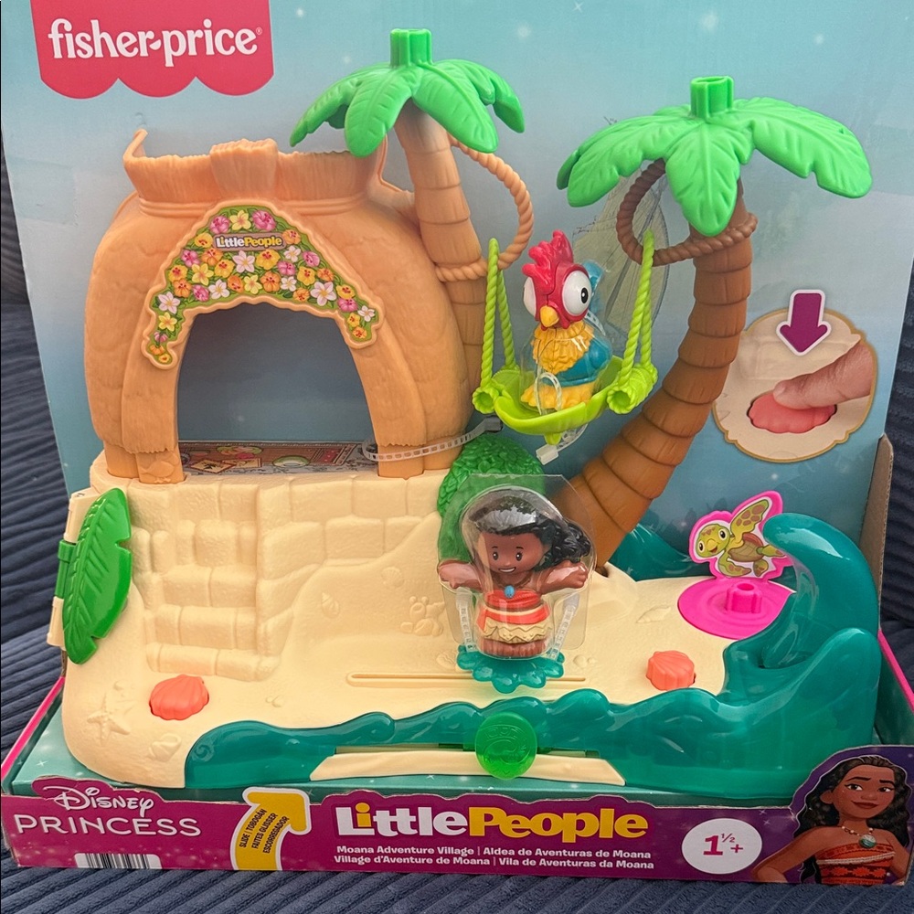 Fisher-Price Little People Moana Playset with Green and Tan